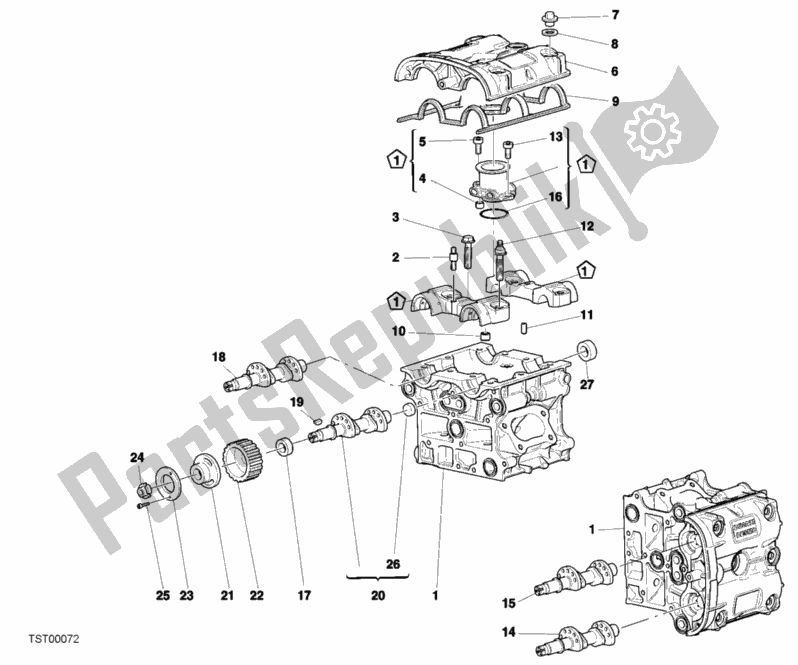 Toutes les pièces pour le Culasse du Ducati Superbike 996 R 2001